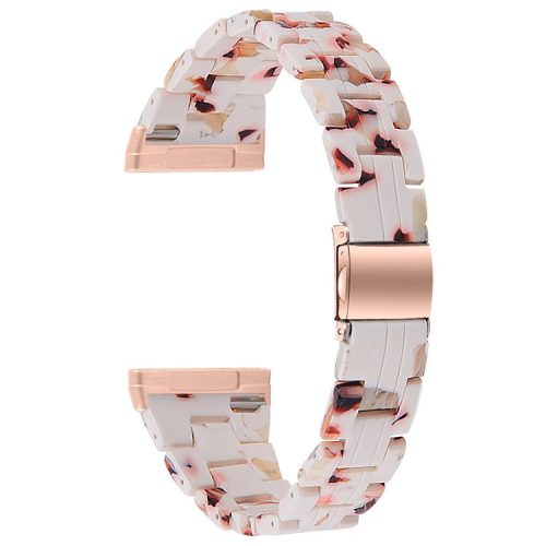 Resin Watch Band Light Weight Colorful Replacement for Fitbit Versa 3/Sense - White Mix