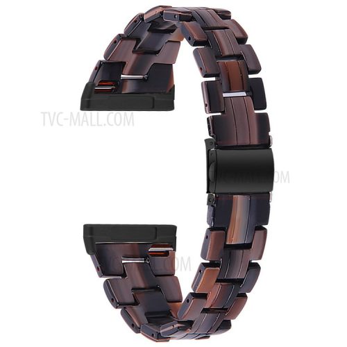 Resin Watch Band Light Weight Colorful Replacement for Fitbit Versa 3/Sense - Chocolate