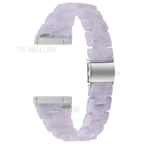 Resin Watch Band Light Weight Colorful Replacement for Fitbit Versa 3/Sense - White