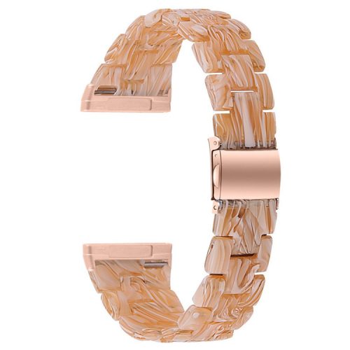 Resin Watch Band Light Weight Colorful Replacement for Fitbit Versa 3/Sense - Silky White