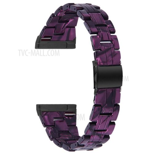 Resin Watch Band Light Weight Colorful Replacement for Fitbit Versa 3/Sense - Dark Purple Mix