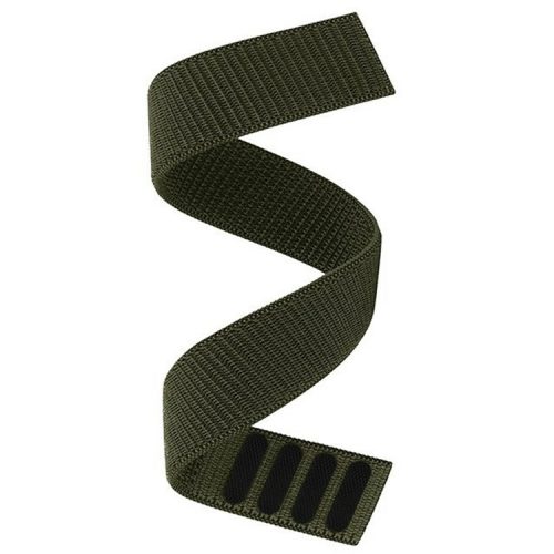 20mm Nylon Watch Band for Garmin Fenix 8S / Fenix 7S / Descent MK3 43mm Magic Tape Wrist Band - Army Green