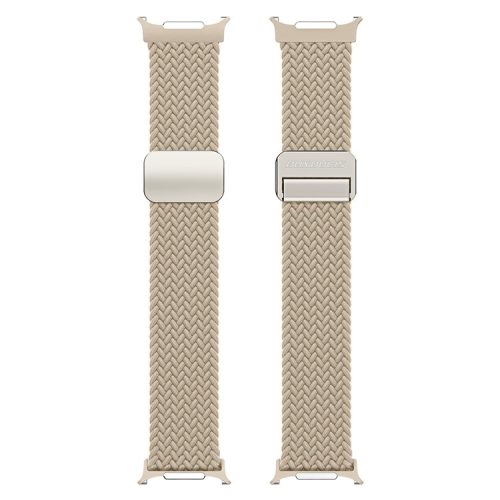 DUX DUCIS Mixture Pro Series For Samsung Galaxy Watch Ultra 47mm Nylon Braided Watch Band Magnetic Strap - Beige