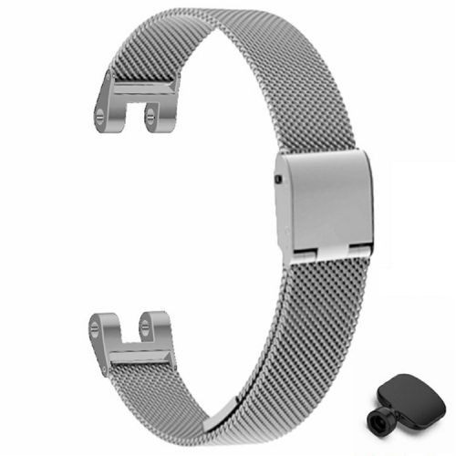 For Garmin Lily Metal Watch Strap Milanese Mesh Wrist Band Replacement with Tool - Silver