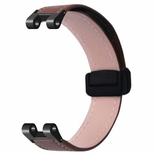 For Garmin Lily Watch Strap PU Leather Wrist Band with Magnetic Buckle - Coffee