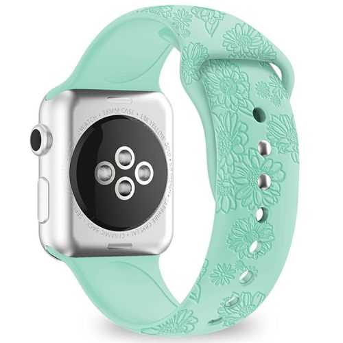 Watch Strap for Apple Watch Series 10 46mm / Ultra 2 Ultra 49mm / Series 9 8 7 45mm / SE (2023) SE (2022) SE 6 5 4 44mm / 3 2 1 42mm - Sunflower Mint Green