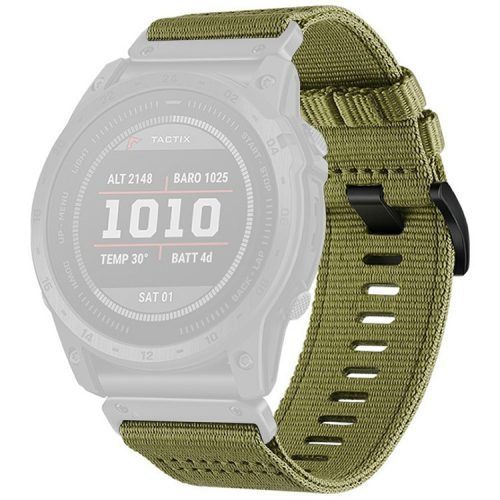 Watchband for Garmin Fenix 8 / Fenix E 47mm / Epix Gen2 / Descent G1 Universal 22mm Quick Release Nylon Canvas Watch Strap - Army Green