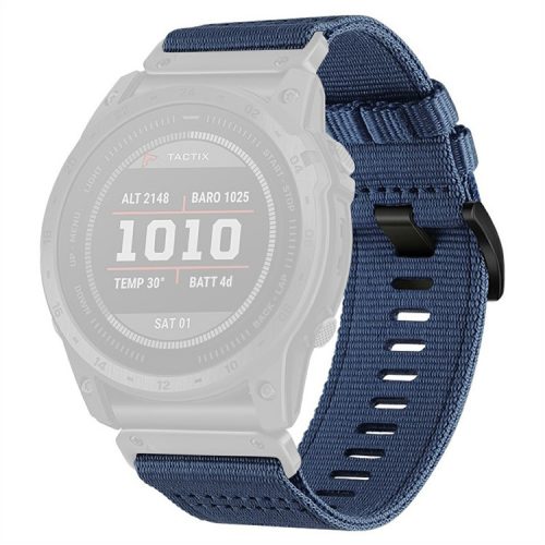 Watchband for Garmin Fenix 8 / Fenix E 47mm / Epix Gen2 / Descent G1 Universal 22mm Quick Release Nylon Canvas Watch Strap - Blue