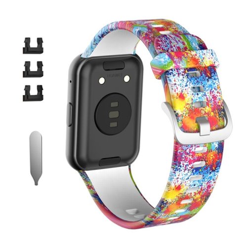 Pattern Printing Silicone Watch Band Strap Replacement for Huawei Watch Fit - Multiple Colors