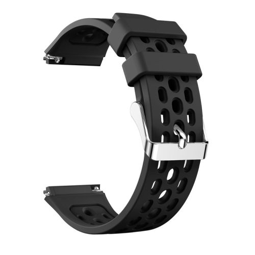 22MM Soft Silicone Watch Band Strap Replacement for Huawei Watch GT 2e - Black