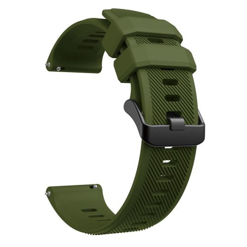 Sport Style Silicone Smart Watch Strap for Garmin Forerunner 745 - Army Green