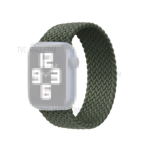 Elastic Nylon Watch Band Replacement Watch Strap 24mm for Apple Watch Series 10 42mm / 9 8 7 41mm / 6 5 4 SE SE (2022) SE (2023) 40mm / 3 2 1 38mm [Size: L] - Army Green