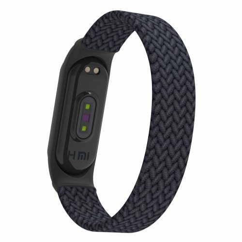 Elastic Nylon Wristband Watch Strap [Size: M] for Xiaomi Mi Band 5 / 4 / 3 - Charcoal