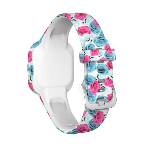 Soft Silicone Smart Watch Strap Replacement Watch Band for GarminFit JR3 - Flower