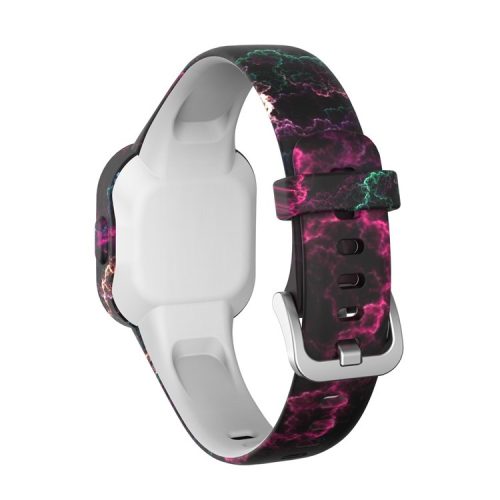 Soft Silicone Smart Watch Strap Replacement Watch Band for GarminFit JR3 - Starry Sky Pink