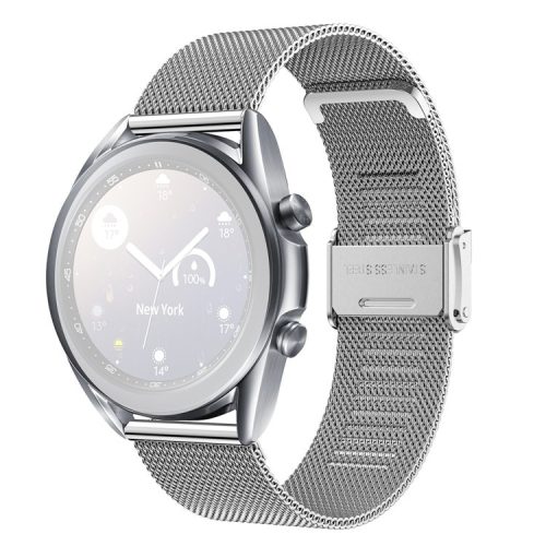 Stainless Steel Milanese Smart Watch Fine Mesh Strap Replacement for Samsung Galaxy Watch3 41mm - Silver