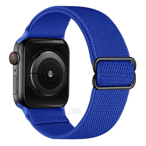 Adjustable Woven Polyester Watchband Wrist Strap Replacement for Apple Watch Series 10 42mm / 9 8 7 41mm / 6 5 4 SE SE (2022) SE (2023) 40mm / 3 2 1 38mm  -  Dark Blue