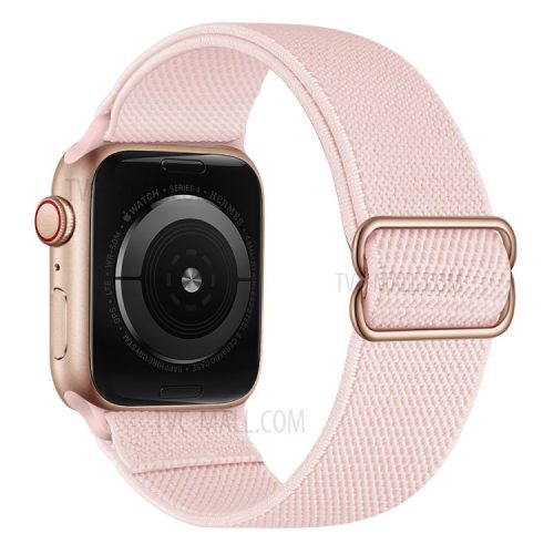 Adjustable Braided Polyester Nylon Watch Band Strap for Apple Watch Ultra 49mm / Ultra 2 49mm / Series 9 45mm / SE (2023) 44mm / Series 7 / 8 45mm / Series 6 / 5 / 4 / SE / SE (2022) 44m / Series / Series 3 / 2 / 1 42mm - Beige