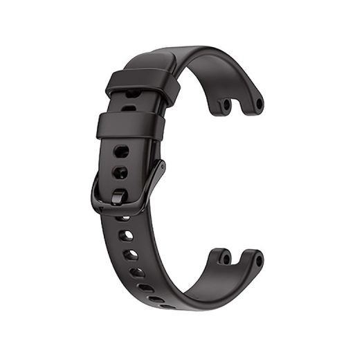 Solid Color Silicone Sport Watch Band Strap Replacement for Garmin Lily - Black