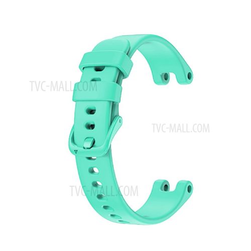 Solid Color Silicone Sport Watch Band Strap Replacement for Garmin Lily - Cyan