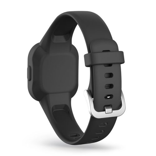 Solid Color Silicone Watch Band Strap for Garmin Vivofit jr 3 - Black