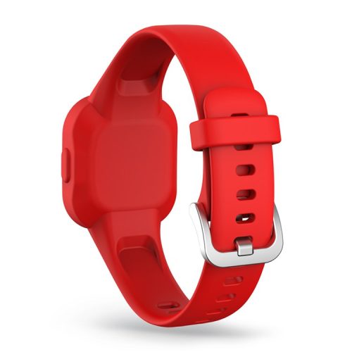 Solid Color Silicone Watch Band Strap for Garmin Vivofit jr 3 - Red