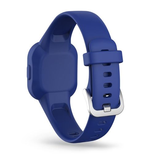 Solid Color Silicone Watch Band Strap for Garmin Vivofit jr 3 - Navy Blue