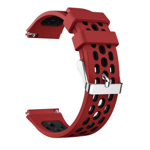 Dual Color Soft Silicone Watch Strap for Huawei Watch GT 2e - Red/Black