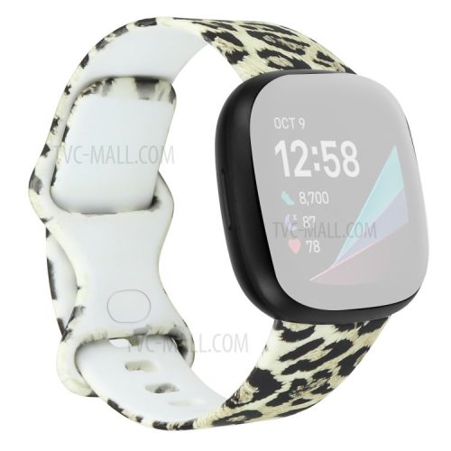 Pattern Printing Design Silicone Watch Band Strap Replacement Size L for Fitbit Versa 3 - Style C