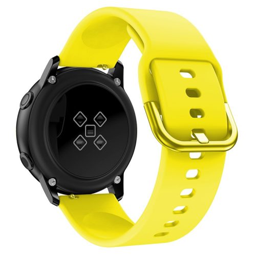 20mm Silicone Watch Band Strap Replacement for Samsung Galaxy Watch4 Classic 46mm 42mm/Watch4 44mm 40mm/Watch Active 2/Garmin Vivomove3 - Yellow