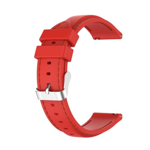 20mm Silicone Watchband Wrist Strap Replacement for Samsung Galaxy Watch4 Classic 46mm 42mm/Watch4 44mm 40mm/Galaxy Watch3 41mm/Amazfit GTS2 - Red