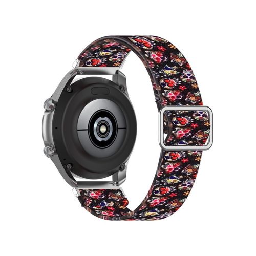 22mm Adjustable Printing Watchband Strap Replacement for Samsung Galaxy Watch3 45mm / Huawei Watch GT 2 Pro - Color Skull