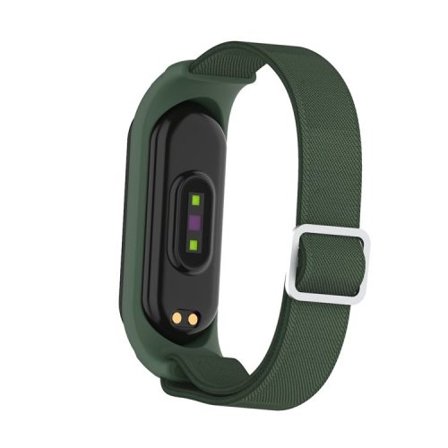 Elastic Nylon Smart Watch Strap Replacement Watchband for Xiaomi Mi Band 3/4/5/6 - Army Green