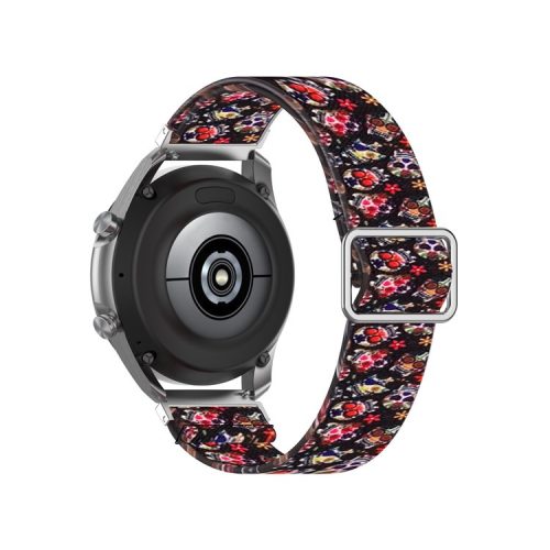 Pattern Printed Adjustable Smart Watch Replacement Strap Nylon Watchband 20mm for Samsung Galaxy Watch3 41mm/Watch Active - Colorful Skull