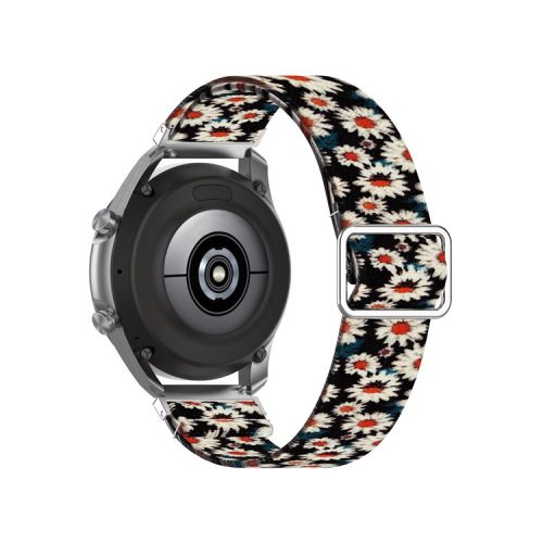 Pattern Printed Adjustable Smart Watch Replacement Strap Nylon Watchband 20mm for Samsung Galaxy Watch3 41mm/Watch Active - Chrysanthemum