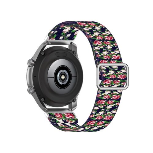 Pattern Printed Adjustable Smart Watch Replacement Strap Nylon Watchband 20mm for Samsung Galaxy Watch3 41mm/Watch Active - Blue/Rose