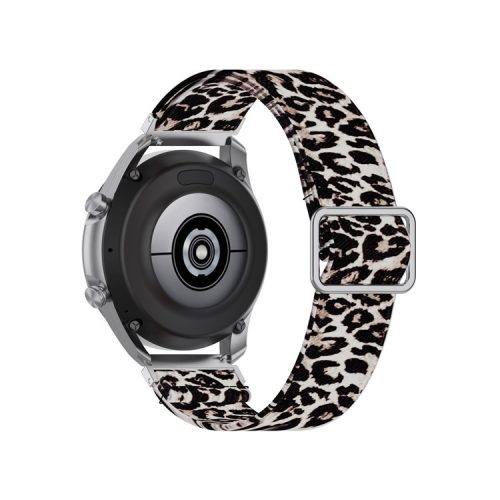 Pattern Printed Adjustable Nylon Smart Watch Replacement Strap Watchband 22mm for Samsung Galaxy Watch 46mm/Watch3 45mm - Leopard Print