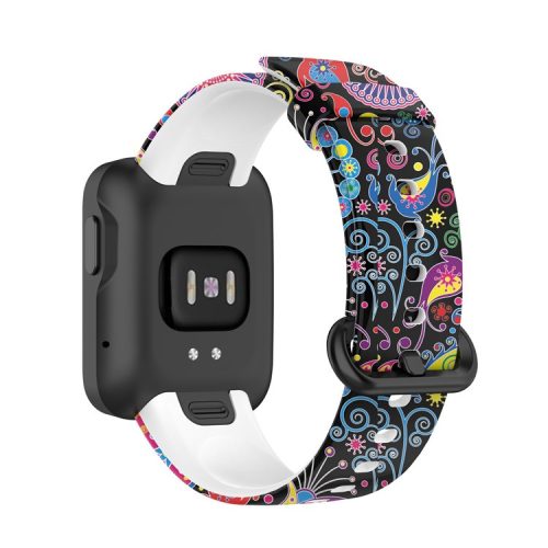 Pattern Printed Watchband Silicone Adjustable Smart Watch Strap for Xiaomi Redmi Watch / Mi Watch Lite - Peacock