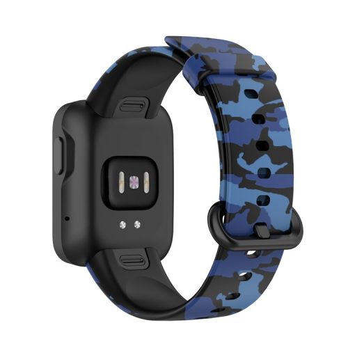 Pattern Printed Watchband Silicone Adjustable Smart Watch Strap for Xiaomi Redmi Watch / Mi Watch Lite - Camouflage Blue