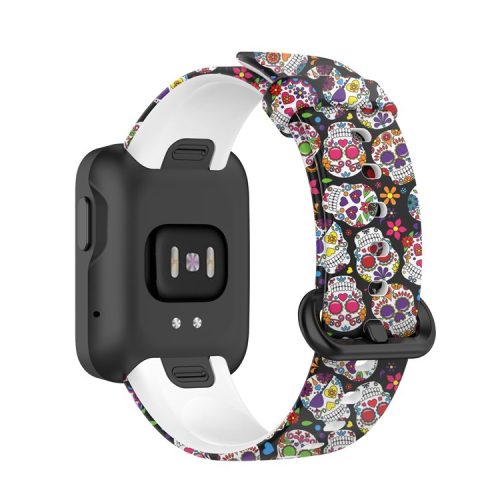 Pattern Printed Watchband Silicone Adjustable Smart Watch Strap for Xiaomi Redmi Watch / Mi Watch Lite - Colorful Skull