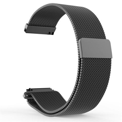 20mm Milanese Mesh Loop Stainless Steel Smart Watch Band Strap Replacement for Polar Ignite - Black