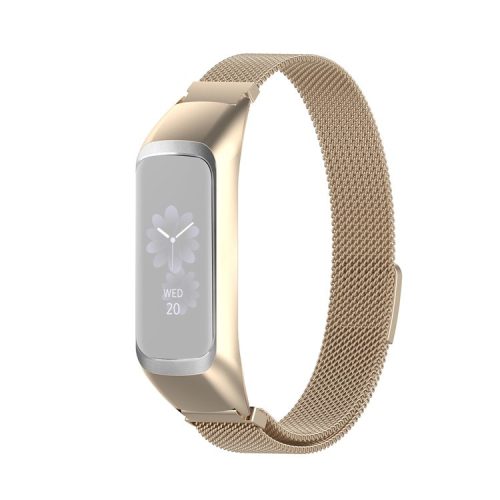 Stainless Steel Smartwatch Strap Replace Milanese Watch Band for Samsung Galaxy Fit 2 SM-R220 - Champagne