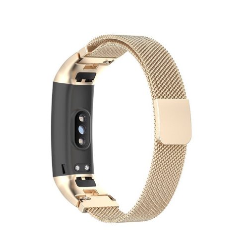 Stainless Steel Milanese Replacement Smart Watch Strap Watchband for Huawei Honor Band 5/4 - Champagne