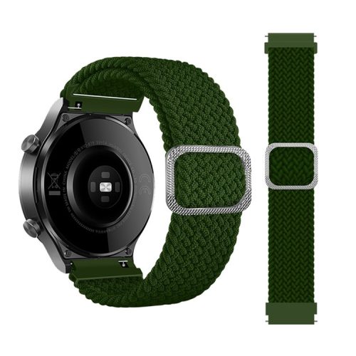 20mm Braided Rope Adjustable Watchband Replacement for Samsung Galaxy Watch Active/Active2 40mm/Watch 42mm - Green