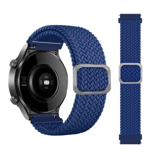 22mm Braided Rope Adjustable Watchband Replacement for Samsung Gear S3 Classic/S3 Frontier/Galaxy Watch 46mm - Blue