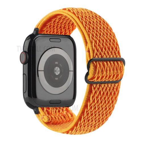 Wave Pattern Nylon Watchband Adjustable Wristwatch Strap for Apple Watch Series 10 42mm / 9 8 7 41mm / 6 5 4 SE SE (2022) SE (2023) 40mm / 3 2 1 38mm - Orange