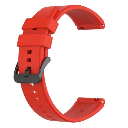 22mm Plain Silicone Watch Band Strap Replacement for Huawei Watch 3/Watch 3 Pro - Red