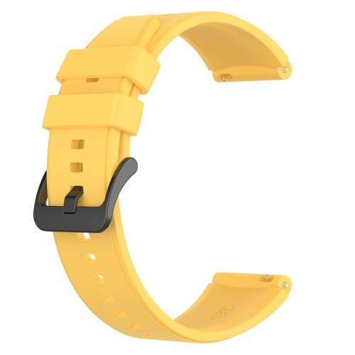 22mm Plain Silicone Watch Band Strap Replacement for Huawei Watch 3/Watch 3 Pro - Yellow