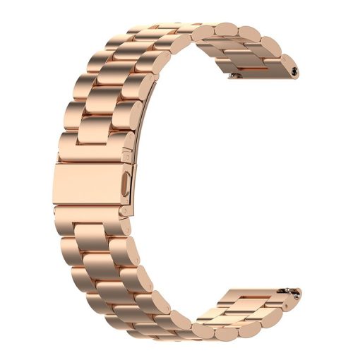 Three Beads Stainless Steel Watch Strap Replacement Band 22mm for Huawei Watch 3/Watch 3 Pro - Rose Gold