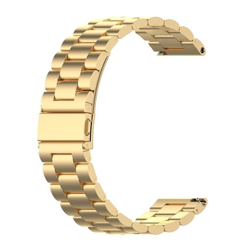 Three Beads Stainless Steel Watch Strap Replacement Band 22mm for Huawei Watch 3/Watch 3 Pro - Gold